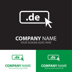 Poster - Domain DE icon. Top-level internet domain