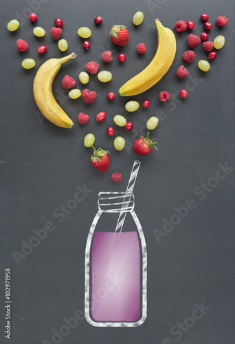 Naklejka na szybę Smoothie diet concept