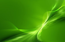 Green Abstract Background With Mesh And Curled Shape And Sparkle Effect