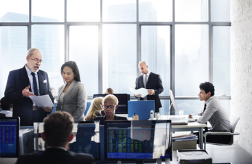 Canvas Print - Business Team Finance Stock Exchange Busy Cocnept