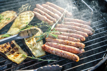 Canvas Print - grilled sausages