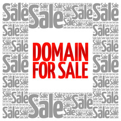 Poster - DOMAIN FOR SALE words cloud, business concept background