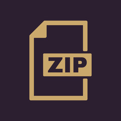 Poster - The ZIP file icon. Archive and compressed symbol