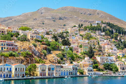 Naklejka dekoracyjna Harbour at Symi. Greece