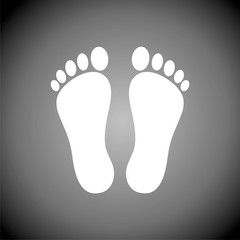 Wall Mural - Two footprint icon