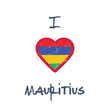 I love Mauritius t-shirt design. Mauritius flag in the shape of