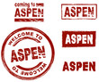 Ink stamp set city Aspen