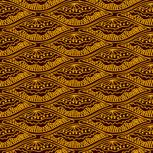 Yellow Scales Repeating Pattern On Brown Background