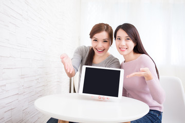 Poster - happy young female friends