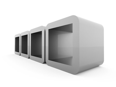   Abstract geometric cubes concept rendered