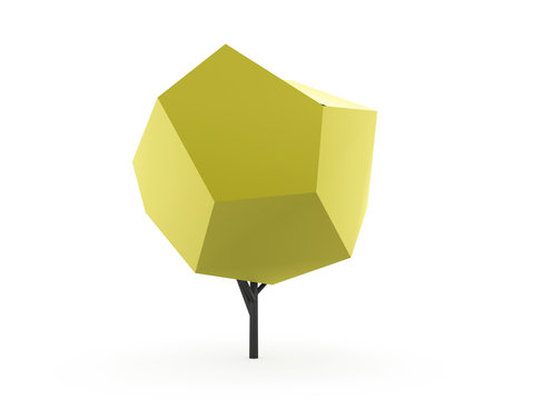 Abstract trees concept rendered on white background isolated