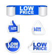 blue set vector paper stickers low price