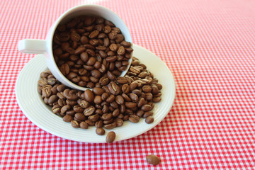 coffee beans in a cup