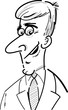 businessman caricature sketch