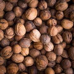 Pile of walnuts