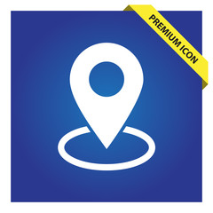 Poster - Map pin place marker icon for web