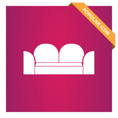 Wall Mural - Sofa icon for web and mobile.