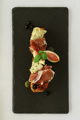 Poster - fig and cured ham bruschetta