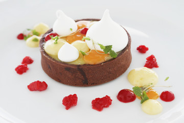 Sticker - plated fruit tart dessert