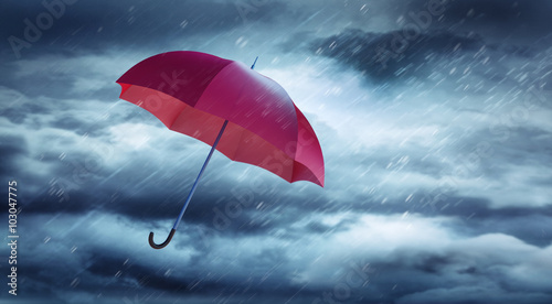 Fliegender Roter Schirm Im Regen Kaufen Sie Diese Illustration Und Finden Sie Ahnliche Illustrationen Auf Adobe Stock Adobe Stock