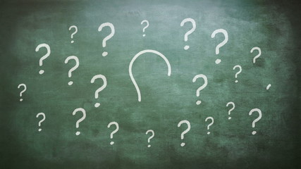 Poster - Question marks and bulb