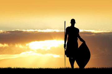 masai at sunset