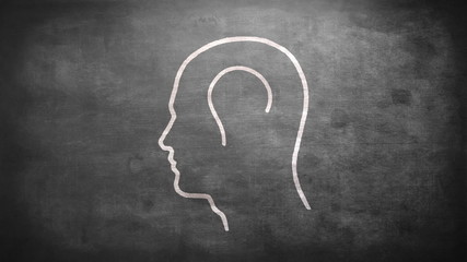 Poster - Shape of bulb in mans head