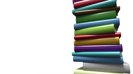 Poster - A large stack of books