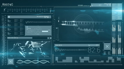 Poster - Animation of a tech interface