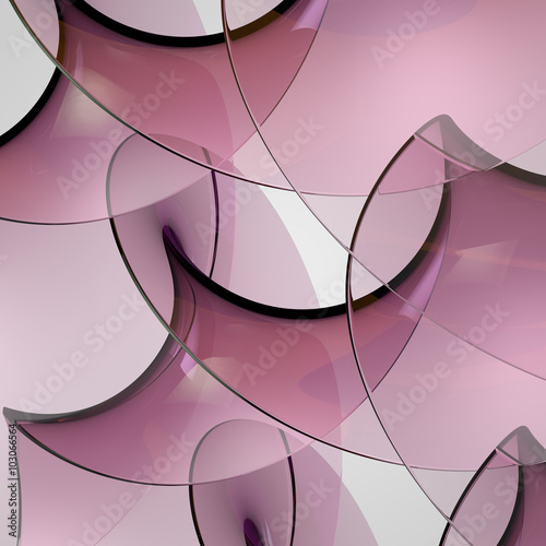 Fototapeta do kuchni Abstract Glass Shapes