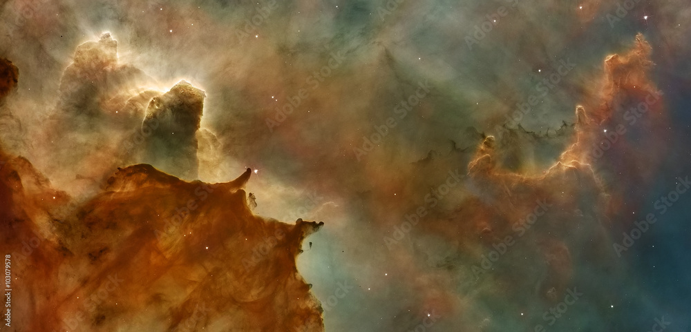 Star Birth in the Carina Nebula (also known as the Grand Nebula) - obrazy, fototapety, plakaty 