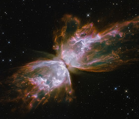 Wall Mural - butterfly emerges from stellar demise in planetary nebula.