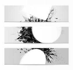 Poster - three abstract banners