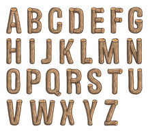 Painted Wood Font