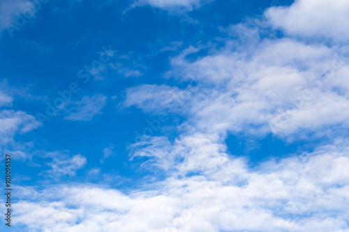 Naklejka ścienna Blue sky with white clouds