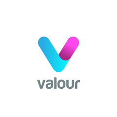 Poster - creative letter v logo design vector. funny abc typeface.