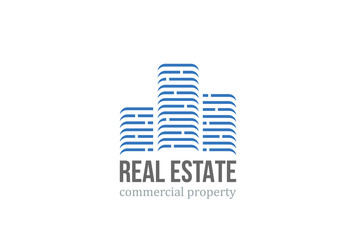Poster - real estate logo design commercial office property icon