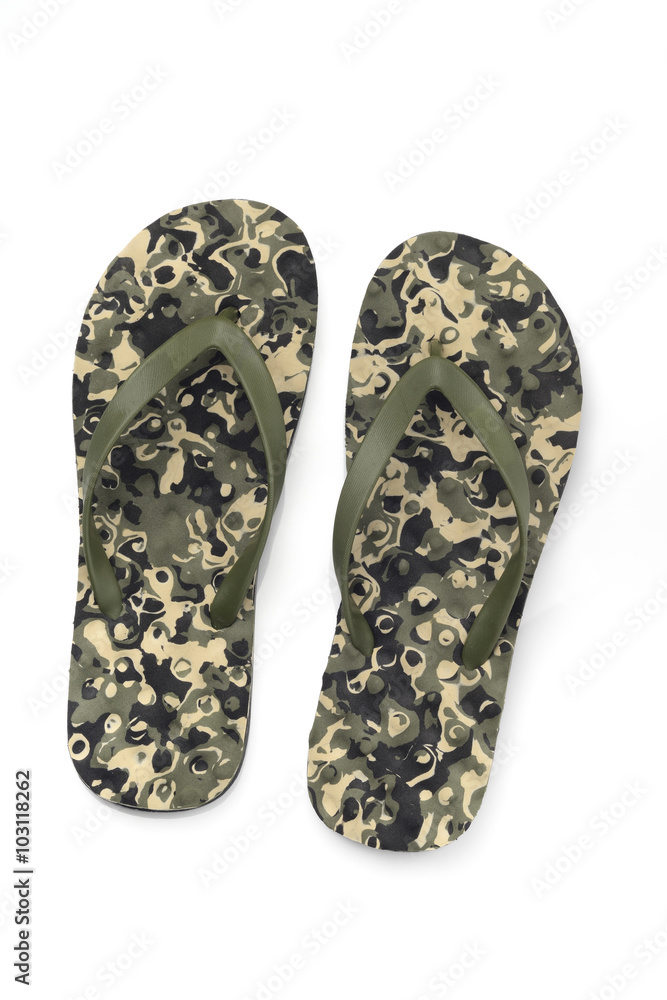 camouflage flip flops