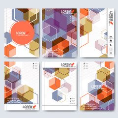 Poster - Modern vector templates for brochure, flyer, cover magazine or report in A4 size. Business, science, medicine and technology design . Vector illustration