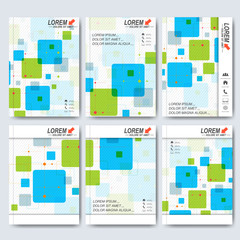 Poster - Modern vector templates for brochure, flyer, cover magazine or report in A4 size. Business, science, medicine and technology design 