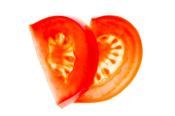  Zwei halbe Tomatenscheiben 2