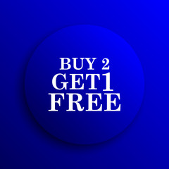 Buy 2 get 1 free offer icon