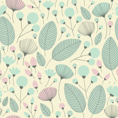 Naklejka na meble Elegant seamless pattern with yellow flowers.