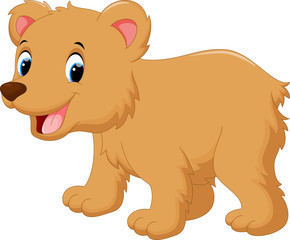 Wall Mural - Cute baby bear cartoon