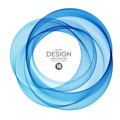 Poster - Abstract vector background, futuristic wavy 