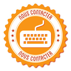 Sticker - Logo nous contacter.