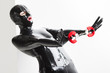 © Richard Semik - portrait of woman wearing latex clothes with handcuffs