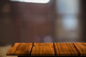 Poster - Composite image of wooden floor