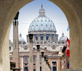 Wall Mural - Italy. Rome. Vatican. St Peter's Basilica.