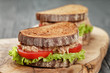 © GCapture - rye bread sandwich with tuna and vegetables
